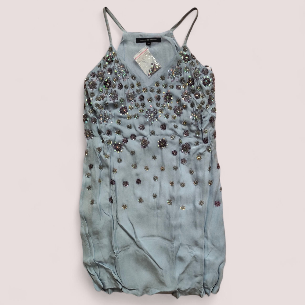 Brand New Embellished Blue Women's Dress